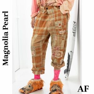 Magnolia Pearl Crossroads Patchwork Pants in Carmel Size OS NWT